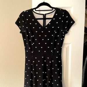 *NWOT* Maison Jules fit and flare heart print dress